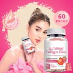 Growtin Glutathione Collagen Glow Gummies - Fuel Your Beauty with Nature's Glow | Collagen Supplement for Radiant Skin | Glutathione Gummies for Natural Glow, Pink - Image 3