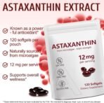 Astaxanthin Antioxidant Supplements Supports Eye, Joint, Internal Circulation and Skin Health - Non-GMO,120 Softgels - 4 Month Supply - Image 2