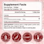 Astaxanthin Antioxidant Supplements Supports Eye, Joint, Internal Circulation and Skin Health - Non-GMO,120 Softgels - 4 Month Supply - Image 4