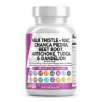 Milk Thistle NAC Chanca Piedra Beet Root Artichoke Astragalus Dandelion Root - Liver Cleanse Detox & Repair Supplement Plus TUDCA Choline & Ginger - 1Pack