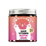 Biotin Gummies for Hair, Skin & Nails. 5,000 mcg High Potency Vegan Vitamins for Faster Hair Growth, Stronger Nails & Healthy Skin. with Vitamins C & E, 30 Gummies