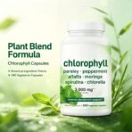 Chlorophyll Super Greens Complex | 240 Veggie Capsules with Parsley, Moringa, Spirulina, Chlorella, & More | Gluten-Free, No Additives - Image 2