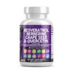 Resveratrol Supplement | Berberine Grape Seed Extract Quercetin Green Tea Extract Acai Noni Polyphenol Supplement for Women & Men N-Acetyl Cysteine
