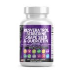 Resveratrol Supplement | Berberine Grape Seed Extract Quercetin Green Tea Extract Acai Noni Polyphenol Supplement for Women & Men N-Acetyl Cysteine