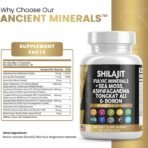 Shilajit Supplement for Men with Sea Moss, Tongkat Ali, Ashwagandha, Boron, Zinc, CoQ10, PQQ - Fulvic Acid Capsules - Energy Support - 90 Count - Resin, Gummy & Powder Alternative - Image 2