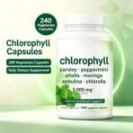 Chlorophyll Super Greens Complex | 240 Veggie Capsules with Parsley, Moringa, Spirulina, Chlorella, & More | Gluten-Free, No Additives - Image 3