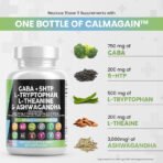 GABA 750mg 5 HTP 200mg L Tryptophan 500mg L Theanine 200mg Ashwagandha SAM-e L-Glycine - Mood Support Vitamins for Women and Men with L-Tyrosine - Image 2