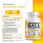 Ashwagandha Maca Root Fenugreek Supplement with Tongkat Ali Ginseng - Assists with Stress, Mood & Thyroid - Ashwagandha Capsules Fenugreek Caps - 1 Pack - Image 3