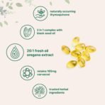 Oil of Oregano Softgels 300 Count & Vegan Omega 3 Algae Oil Supplement Bundle 2 Pack | Carvacrol & Thymoquinone | Full Spectrum Omega-3 Alternative - Image 4