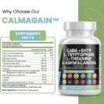 GABA 750mg 5 HTP 200mg L Tryptophan 500mg L Theanine 200mg Ashwagandha SAM-e L-Glycine - Mood Support Vitamins for Women and Men with L-Tyrosine - Image 3