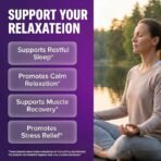 Magnesium Glycinate Complex 1000mg with L-Theanine 200mg Apigenin 50mg Citrate Taurate Supplement - 5-HTP GABA Passion Flower Lemon Balm L-Glycine Phosphatidylserine - 60 Count - Image 4