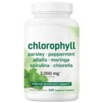 Chlorophyll Super Greens Complex | 240 Veggie Capsules with Parsley, Moringa, Spirulina, Chlorella, & More | Gluten-Free, No Additives