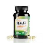 Vitamin D3 (5,000 IU) + K2 (MK-7) Made with Virgin Coconut Oil (Natural MCTs) - 90 Softgels (Pack of 1) - Helps Calcium Absorption for Bones, Teeth, Mood & Immune Health